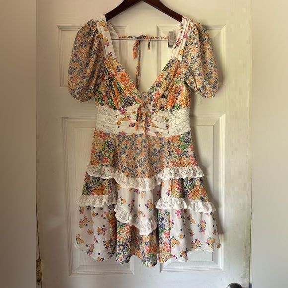 NWOT Altard State Aderny Patchwork Floral Dress Womens - Picture 4 of 7